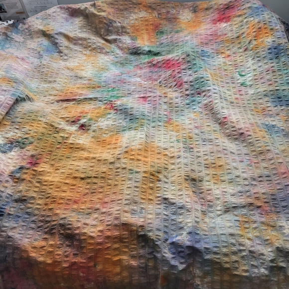 Cold process dyed shower curtain. - Picture 4 of 4